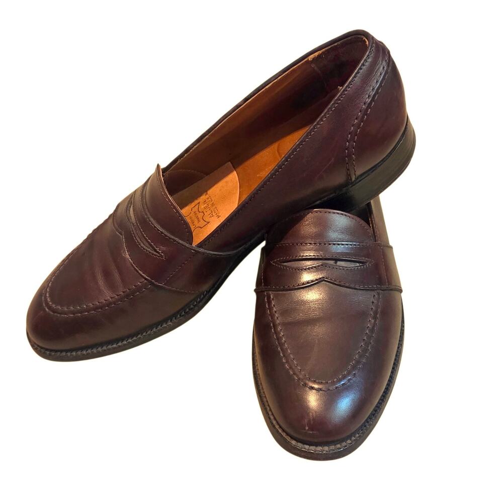 Alden Full Strap Slip-on Penny Loafers 686 in Dark Brown Calf sz 9.5 Width A/C